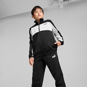 ボーイズ プーマ ポリ カラーブロック スーツ B 上下セット 120-160cm, PUMA Black, extralarge-JPN