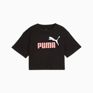 ガールズ ESS 2 カラー NO. 1 ロゴ 半袖 Tシャツ 120-160cm, PUMA Black, extralarge-JPN