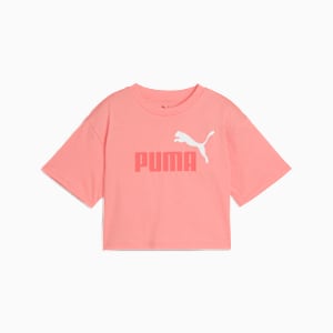 ガールズ ESS 2 カラー NO. 1 ロゴ 半袖 Tシャツ 120-160cm, Pink Fruit, extralarge-JPN