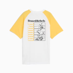 ボーイズ ミッド90S グラフィック 半袖 Tシャツ II B 120-160cm, PUMA White-Sunny Yellow, extralarge-JPN