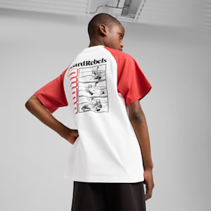 ボーイズ ミッド90S グラフィック 半袖 Tシャツ II B 120-160cm, PUMA White-Red Fire, extralarge-JPN