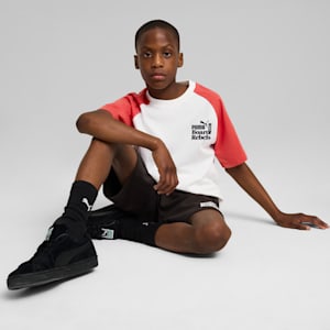 ボーイズ ミッド90S グラフィック 半袖 Tシャツ II B 120-160cm, PUMA White-Red Fire, extralarge-JPN