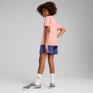 ガールズ ESS NO. 1 ロゴ 半袖 Tシャツ & ショーツ セット 120-160cm, Pink Fruit, extralarge-JPN
