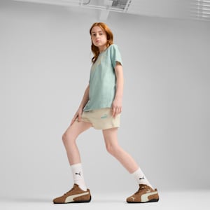 ガールズ ESS NO. 1 ロゴ 半袖 Tシャツ & ショーツ セット 120-160cm, Modern Mint, extralarge-JPN