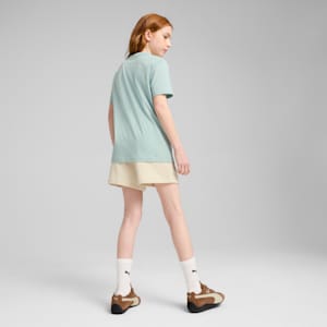ガールズ ESS NO. 1 ロゴ 半袖 Tシャツ & ショーツ セット 120-160cm, Modern Mint, extralarge-JPN