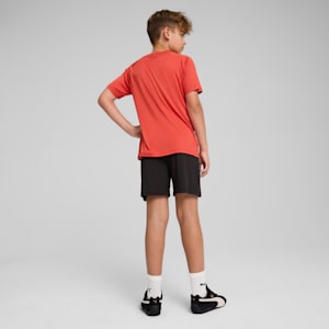 ボーイズ TAD ESS ポリ AOP Tシャツ & ショーツ 上下セット 120-160cm, Red Fire, extralarge-JPN