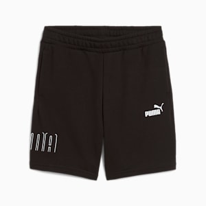ボーイズ プーマ スポーツ グラフィック ショーツ トリコット 120-160cm, PUMA Black, extralarge-JPN