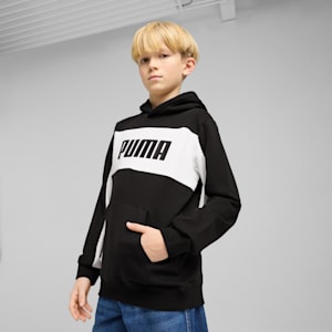 ボーイズ ESS ブロック フーディ TR B 120-160cm, PUMA Black, extralarge-JPN