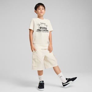 ボーイズ ミッド90S グラフィック 半袖 Tシャツ III B 120-160cm, Alpine Snow, extralarge-JPN