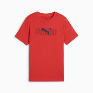ボーイズ ESS ロゴ ラブ 半袖 Tシャツ B 120-160cm, Red Fire, extralarge-JPN