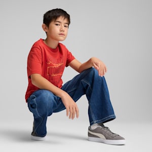 ボーイズ ESS ロゴ ラブ HOG 半袖 Tシャツ B 120-160cm, Red Fire, extralarge-JPN