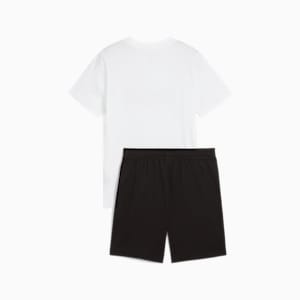 ボーイズ ESS 2 カラー NO. 1 ロゴ 半袖 Tシャツ アンド ショーツ セット 120-160cm, PUMA White, extralarge-JPN