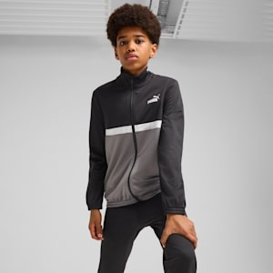 ボーイズ ポリ カラーブロック スーツ B 上下セット 120-160cm, PUMA Black, extralarge-JPN