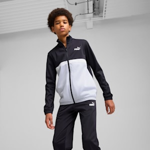 ボーイズ ポリ カラーブロック スーツ B 上下セット 120-160cm, New Navy, extralarge-JPN
