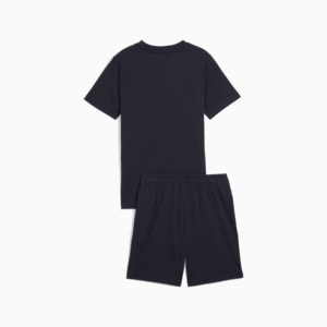 ボーイズ ESS ロゴ ラブ HOG 半袖 Tシャツ & ショーツ セット 120-160cm, New Navy, extralarge-JPN