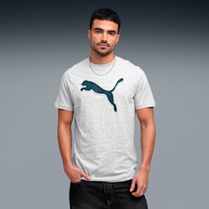 Men’s Cotton Graphic Printed T-shirt, Light Gray Heather, extralarge-IND