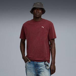 Essentials Elevated Wash Tee Men, Ruby Shimmer, extralarge