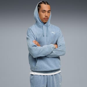ESS ELEVATED Wash Hoodie Men, Cool Blue, extralarge