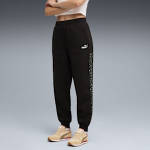 Essentials Animal Print Comfort High-Waist Sweatpants Women, PUMA Black, extralarge-GBR