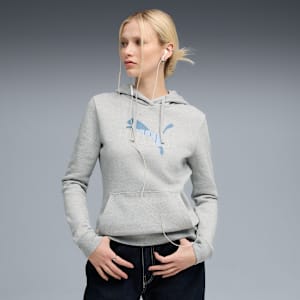 Essentials Logo Lab Hoodie Women, Light Gray Heather, extralarge