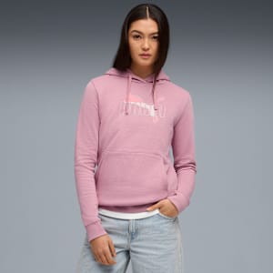 Essentials Logo Lab Hoodie Women, Poised Pink, extralarge