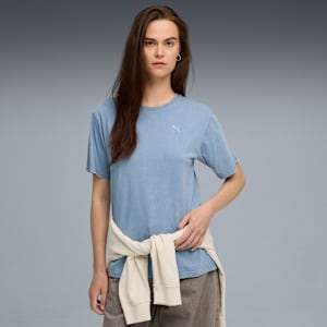 ESS ELEVATED Wash Tee Women, Cool Blue, extralarge