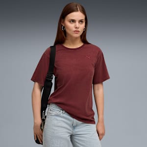 ESS ELEVATED Wash Tee Women, Ruby Shimmer, extralarge