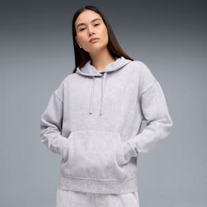 ESS ELEVATED Wash Hoodie Women, Lilac Crush, extralarge