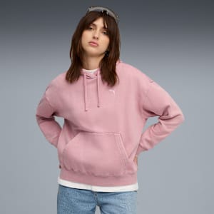 ESS ELEVATED Wash Hoodie Women, Poised Pink, extralarge