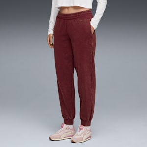 ESS ELEVATED Wash Sweatpants Women, Ruby Shimmer, extralarge