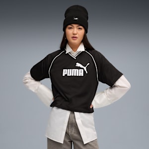 Essentials Relaxed Football Jersey Women, PUMA Black, extralarge