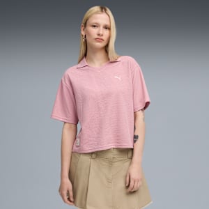 PUMA Class Relaxed Polo Tee Women, Poised Pink, extralarge
