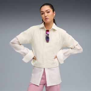PUMA Class Relaxed Polo Tee Women, Alpine Snow, extralarge