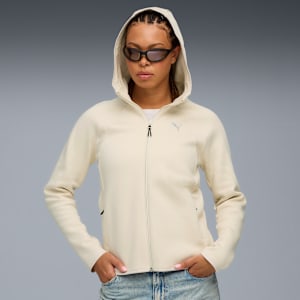 Evostripe Women's Zip Up Hoodie, Alpine Snow, extralarge