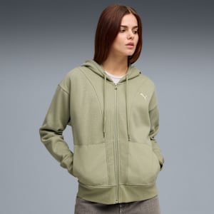 HER Relaxed Full-Zip Hoodie Women, Lux Army, extralarge