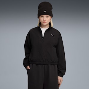 HER Relaxed Half-Zip Crew Women, PUMA Black, extralarge