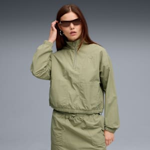 HER Relaxed Half-Zip Crew Women, Lux Army, extralarge
