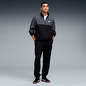 Men's Colorblock Woven Tracksuit, PUMA Black, extralarge-IND