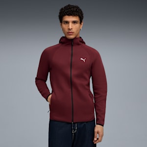 Evostripe Hoodie Men, Ruby Shimmer, extralarge