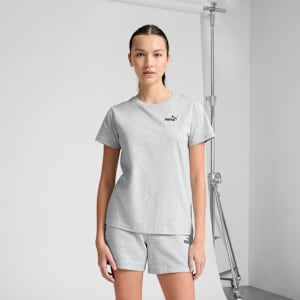 Essentials Small Logo Tee, Light Gray Heather, extralarge