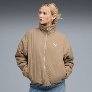 Women's Relaxed Fit Reversible Sherpa Jacket, Alpine Snow, extralarge-IND