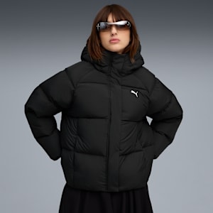 Hooded Down Puffer Jacket Women, PUMA Black, extralarge