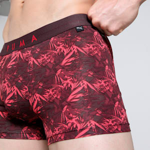 Nyl Men's Printed Trunk, Vineyard Wine-Fudge-Urban Red, extralarge-IND
