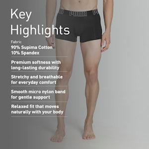 Supima Men's Trunks, PUMA Black, extralarge-IND