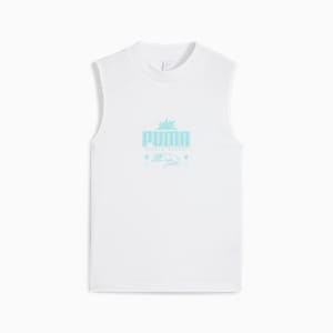 PALM RESORT Women's Slim Tank, PUMA White, extralarge