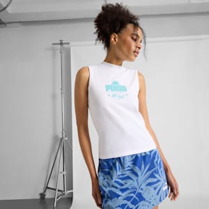 PALM RESORT Women's Slim Tank, PUMA White, extralarge