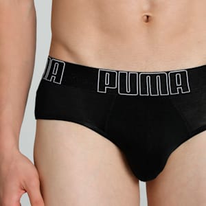 Bamboo Men's Briefs, PUMA Black-PUMA White, extralarge-IND