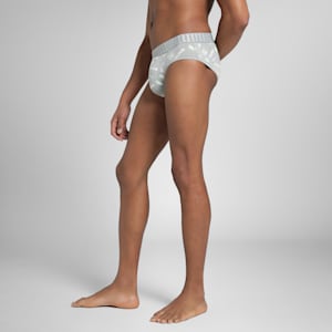 Bamboo Men's Printed Briefs, Cool Mid Gray-PUMA Black, extralarge-IND