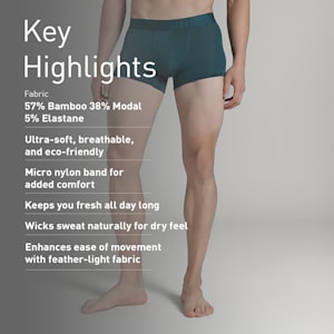 Bamboo Men's Trunks, Deep Teal-PUMA Black, extralarge-IND