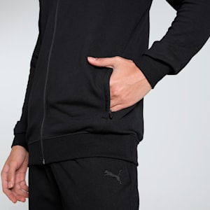 ESS Logo Mens Slim Fit Track Jacket, PUMA Black, extralarge-IND